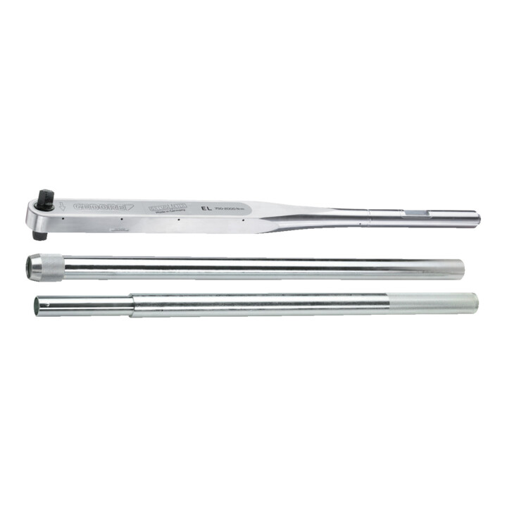 Clé dynamométrique Gedore Dremometer EL 750-2000 Nm avec 2 tubes de rallonge