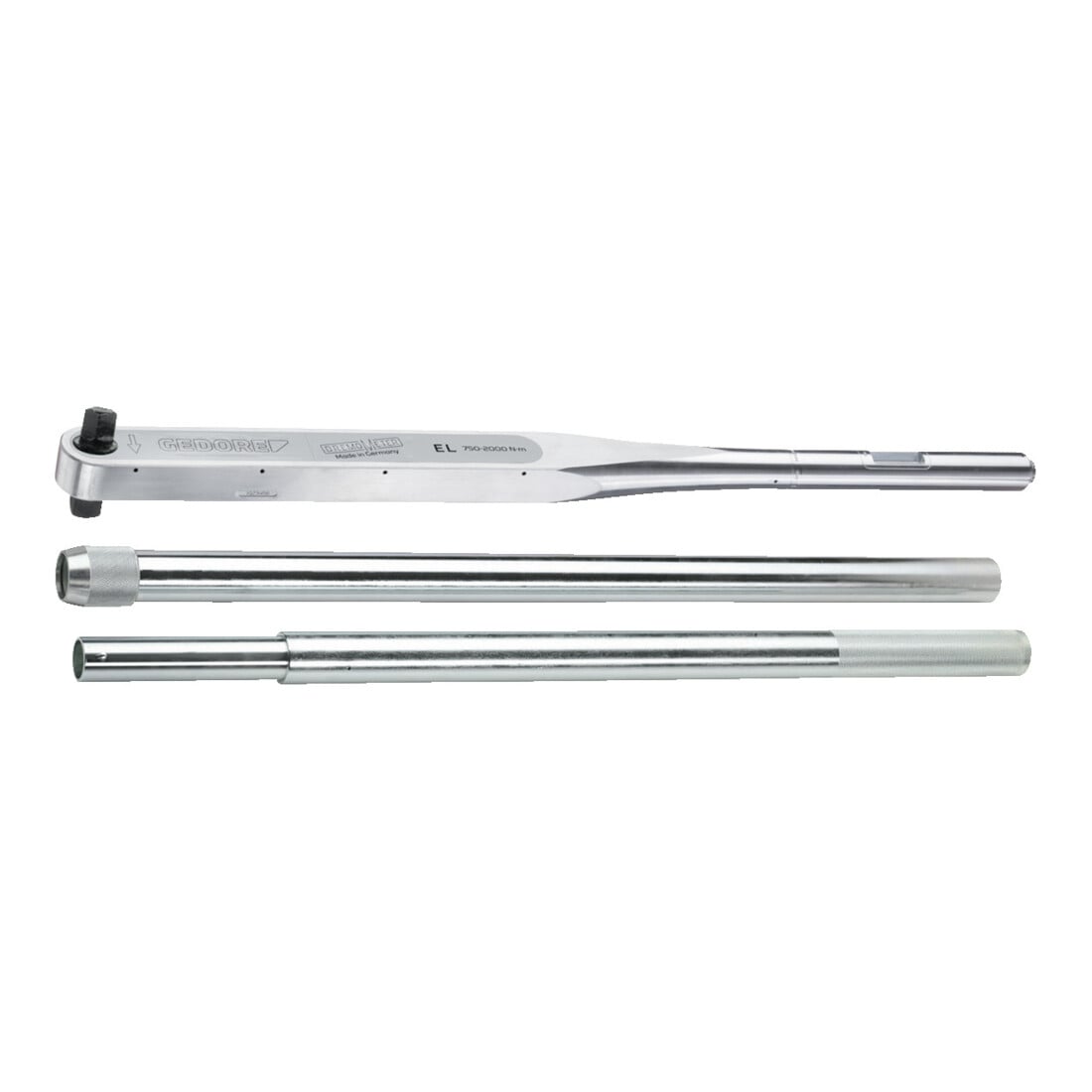 Clé dynamométrique Gedore Dremometer EL 750-2000 Nm avec 2 tubes de rallonge