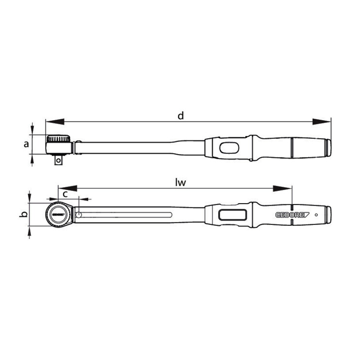 Clé dynamométrique Gedore TF-K25 TF-K25 Torcofix K 1/4" 5-25 Nm