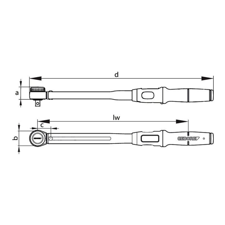 Clé dynamométrique Gedore TF-K5 TORCOFIX K 1/4" 1-5 Nm