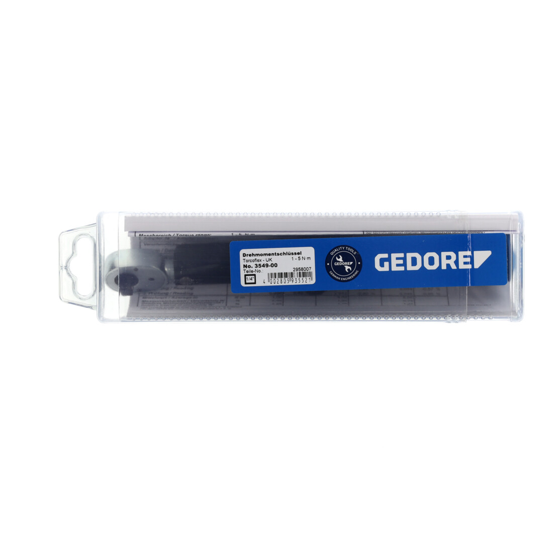 Clé dynamométrique Gedore TORCOFLEX UK 1/4'' 1-5 Nm