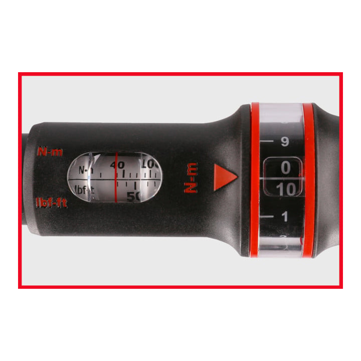 Clé dynamométrique KS Tools 1/2" ERGOTORQUE®precision à carré d'entraînement bouton