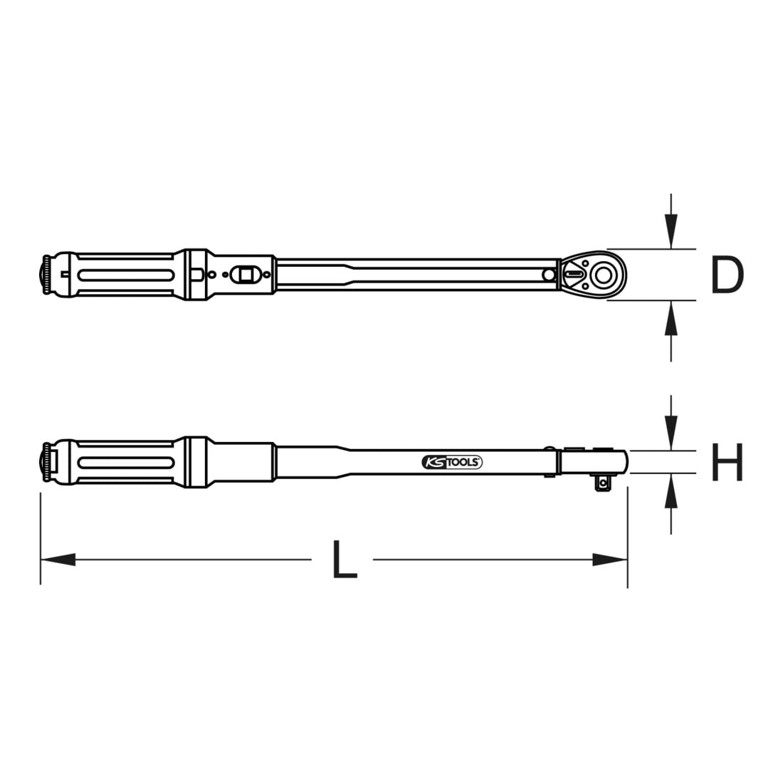 Clé dynamométrique KS Tools 1/4" ERGOTORQUE®precision 5-25Nm