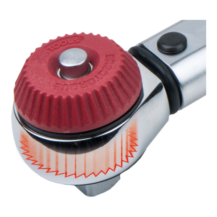 Clé dynamométrique KS Tools ERGOTORQUE®precision 1/2" 40-200 Nm à cliquet réversible Quick-Lock
