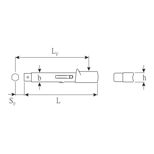 Clé dynamométrique Stahlwille No.730A/2-1 QUICK 17,5-87,5 in-lb Taille des outils 9x12 mm