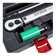 Clé dynamométrique STIER avec cliquet réversible 1/2" 40-200 Nm + STIER Jeu de clés à douilles de force-5
