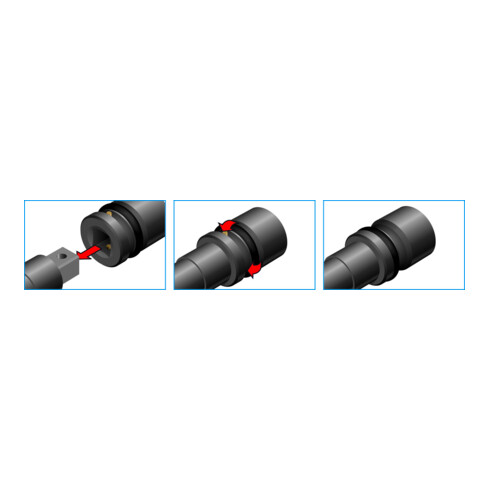 Tournevis électrique Gedore embout 1 pouce Impact-Fix, long