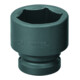 Clé électrique Gedore insert 1" hexagone 75 mm-1