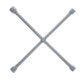 Clé en croix 28 PU voit. 17x19x21mmx11/16po. taille 420 x 420 mm acier CV GEDORE-4