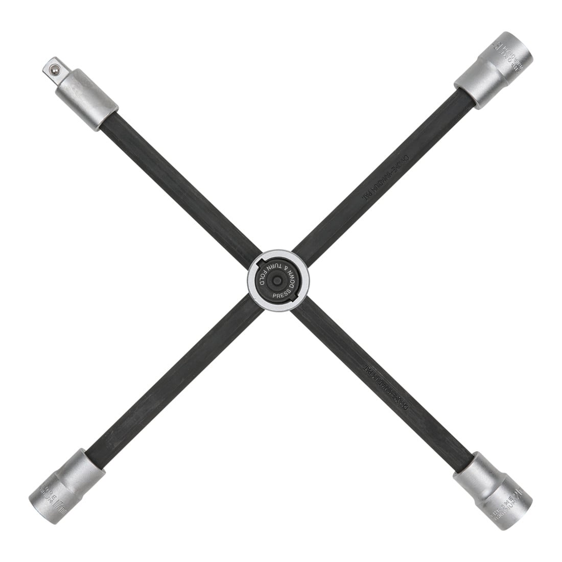 Clé en croix pour roue avec articulation glissante pour voitures, 1/2"x17x19x21 mm
