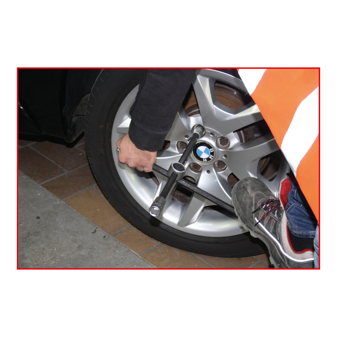 Clé en croix pour roue avec articulation glissante pour voitures, 1/2"x17x19x21 mm