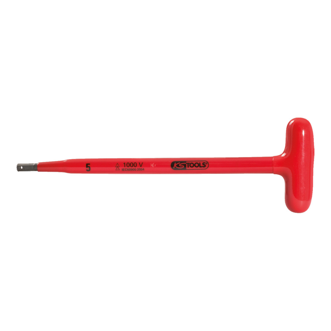 Clé mâle à six pans creux poignée en T avec revêtement isolant, 8x250 mm