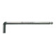 Clé mâle coudée 6 pans WERA longue chromée 2,5 mm