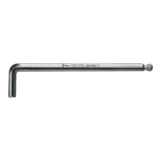 Clé mâle coudée 6 pans WERA longue chromée