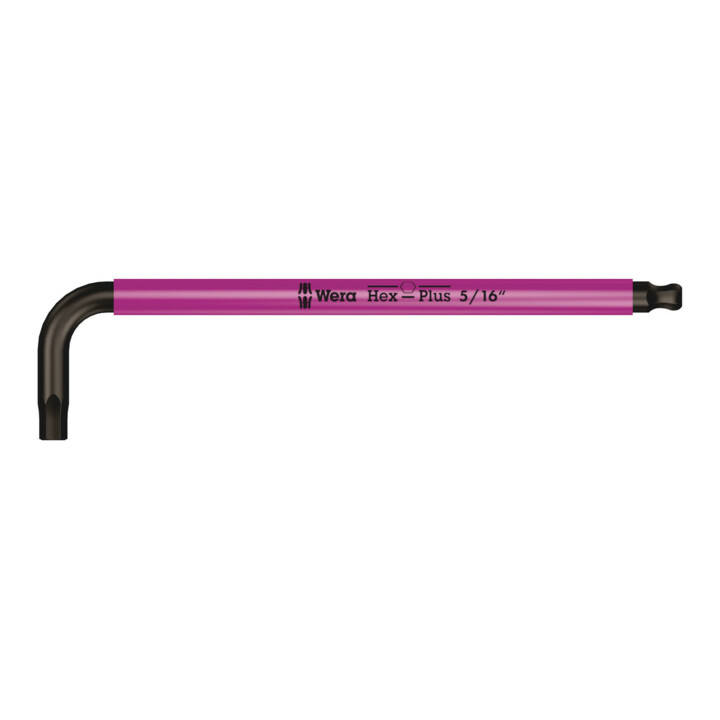 Clé mâle coudée Wera 950 SPKL Multicolore, syst. impérial, BlackLaser, 5/16" x 195 mm