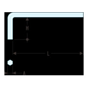 Clé mâle courte Facom hexagonale 1/4