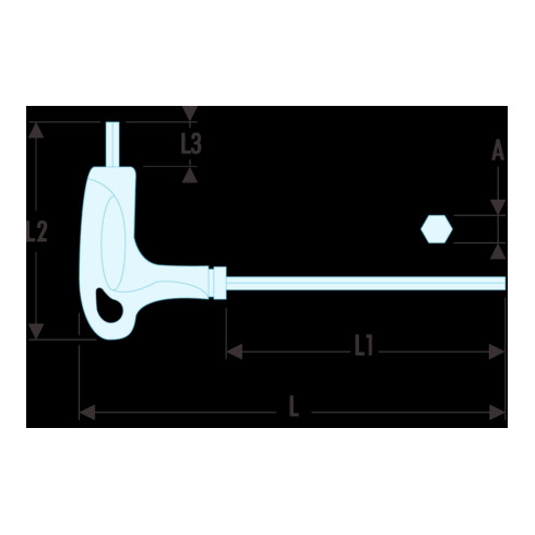 Clé mâle Facom manche en T Torx SLS T10