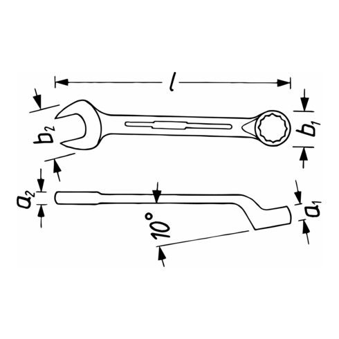 HAZET Clé à fourche 603 double hexagonal extérieur 603