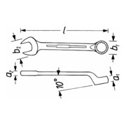 HAZET Clé à fourche 603 double hexagonal extérieur 603-3