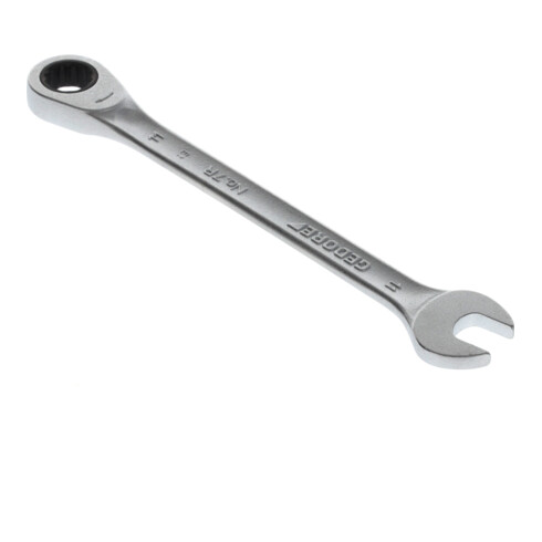 Clé mixte 7 R 11 ouv. 11 mm avec cliquet pol. L. 164 mm acier CV GEDORE