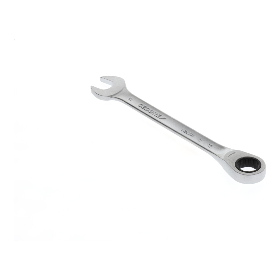 Clé mixte 7 R 17 ouv. 17 mm av.cliquet pol. L. 225 mm acier CV GEDORE