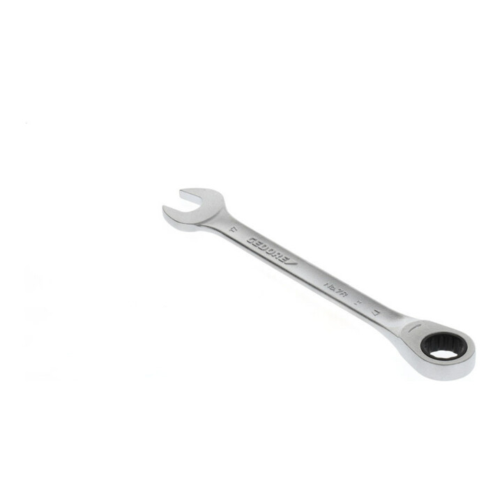 Clé mixte 7 R 17 ouv. 17 mm av.cliquet pol. L. 225 mm acier CV GEDORE