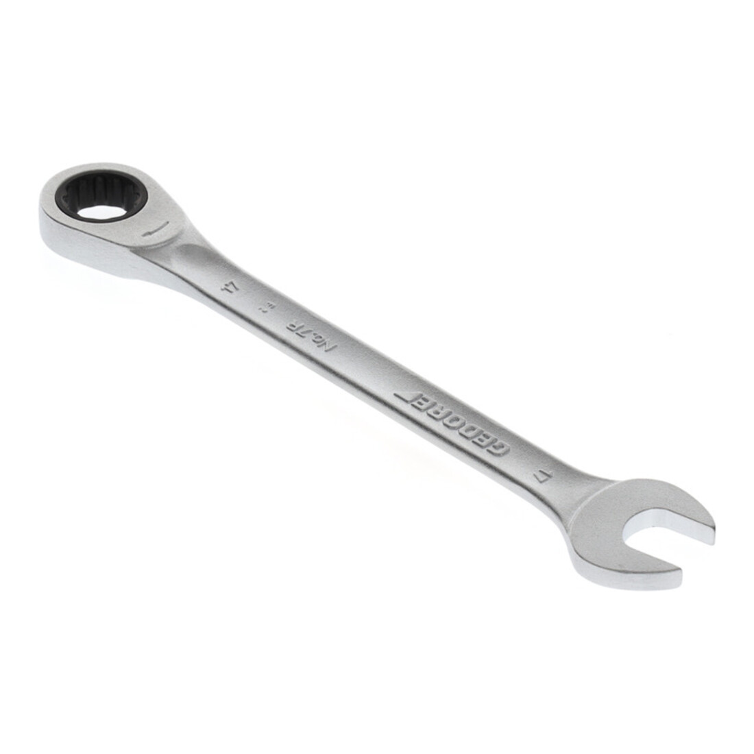 Clé mixte 7 R 17 ouv. 17 mm av.cliquet pol. L. 225 mm acier CV GEDORE