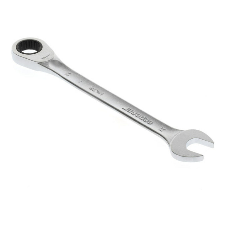 Clé mixte 7 R 21 ouv. 21 mm avec cliquet pol. L. 274 mm acier CV GEDORE