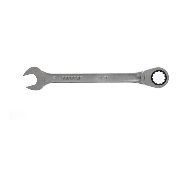Clé mixte 7 R 21 ouv. 21 mm avec cliquet pol. L. 274 mm acier CV GEDORE