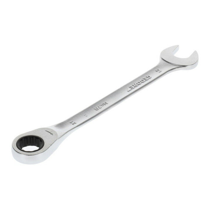 Clé mixte 7 R 21 ouv. 21 mm avec cliquet pol. L. 274 mm acier CV GEDORE
