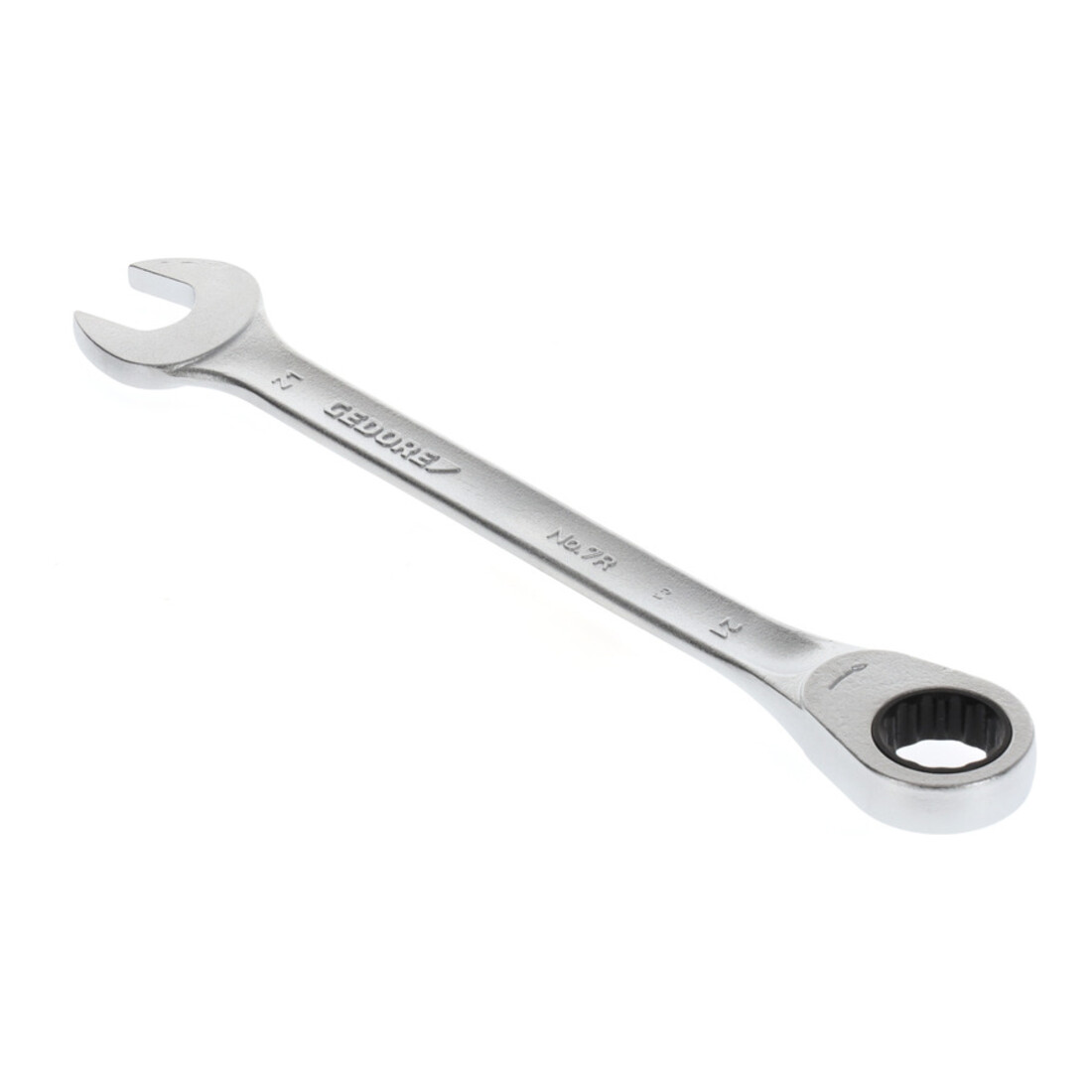 Clé mixte 7 R 21 ouv. 21 mm avec cliquet pol. L. 274 mm acier CV GEDORE