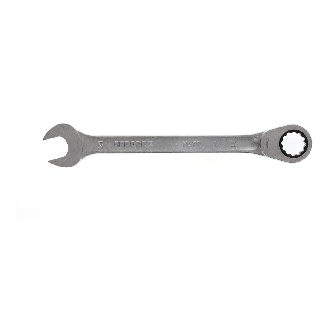 Clé mixte 7 R 21 ouv. 21 mm avec cliquet pol. L. 274 mm acier CV GEDORE