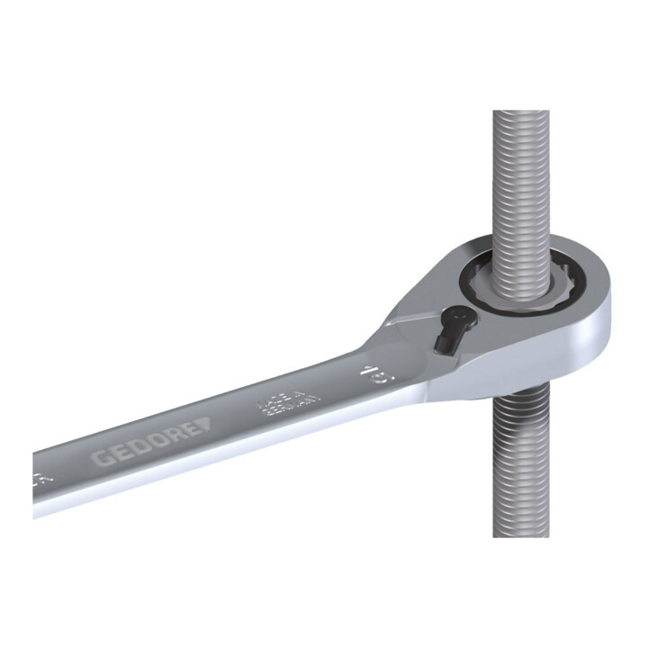 Clé mixte à cliquet 7 UR 8 commutable 8mm L.140mm angle de travail 7degr. GEDORE