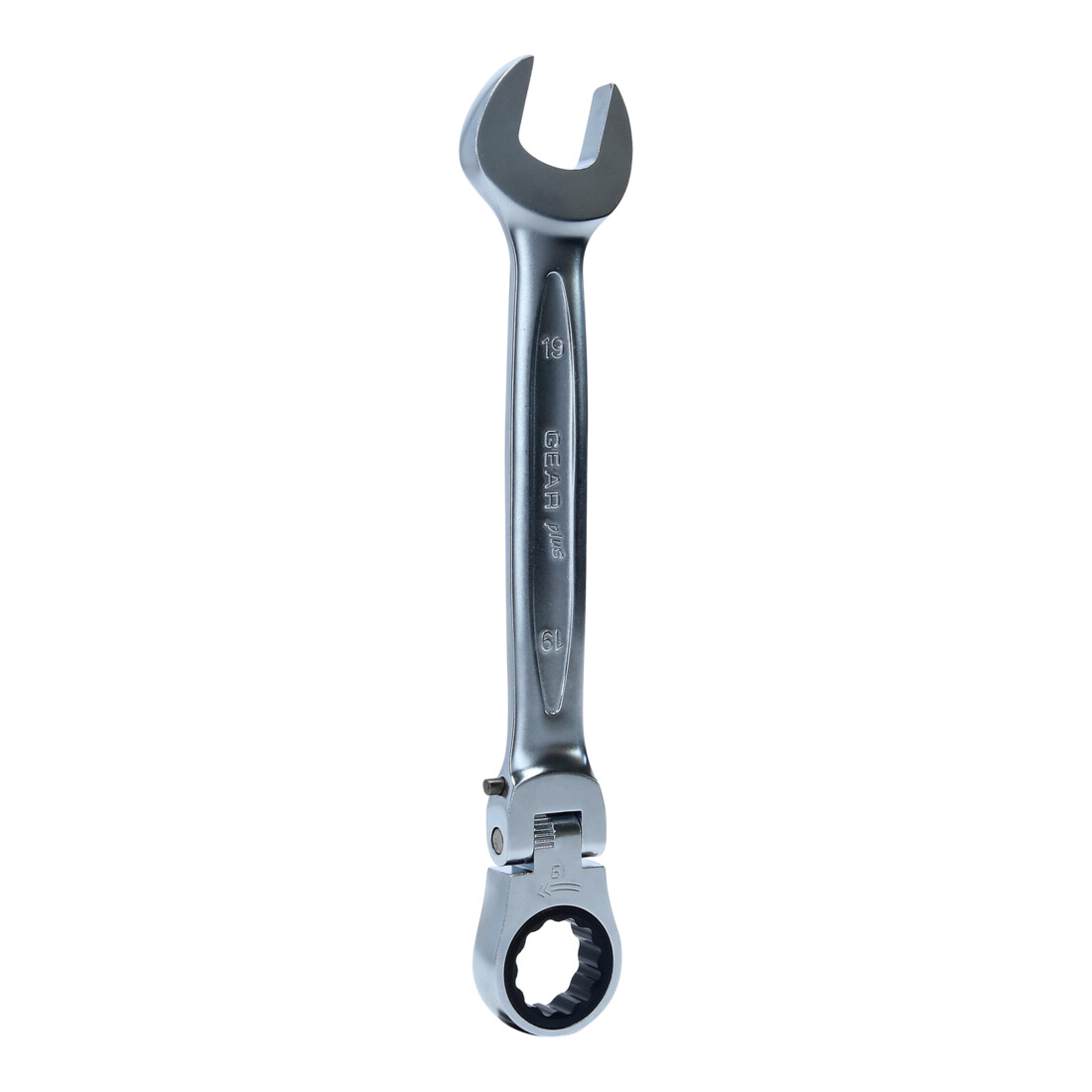 Clé mixte à cliquet à tête inclinable à verrouillage GEARplus, 19 mm
