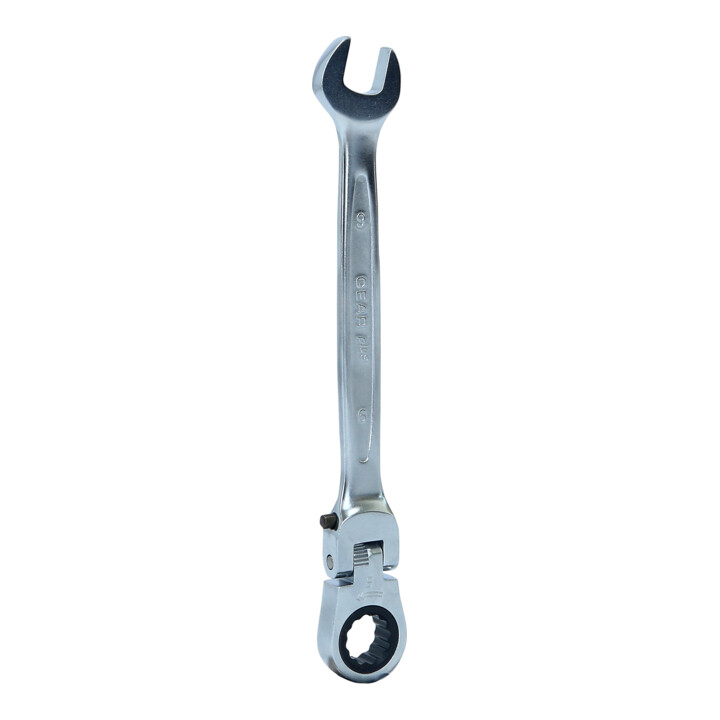 Clé mixte à cliquet à tête inclinable à verrouillage GEARplus, 9 mm