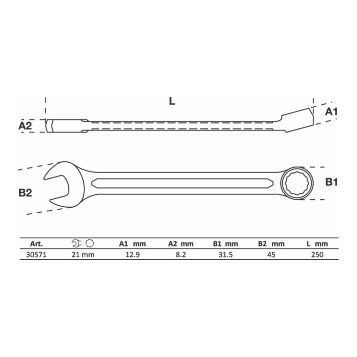 Clé mixte BGS 4,5 mm