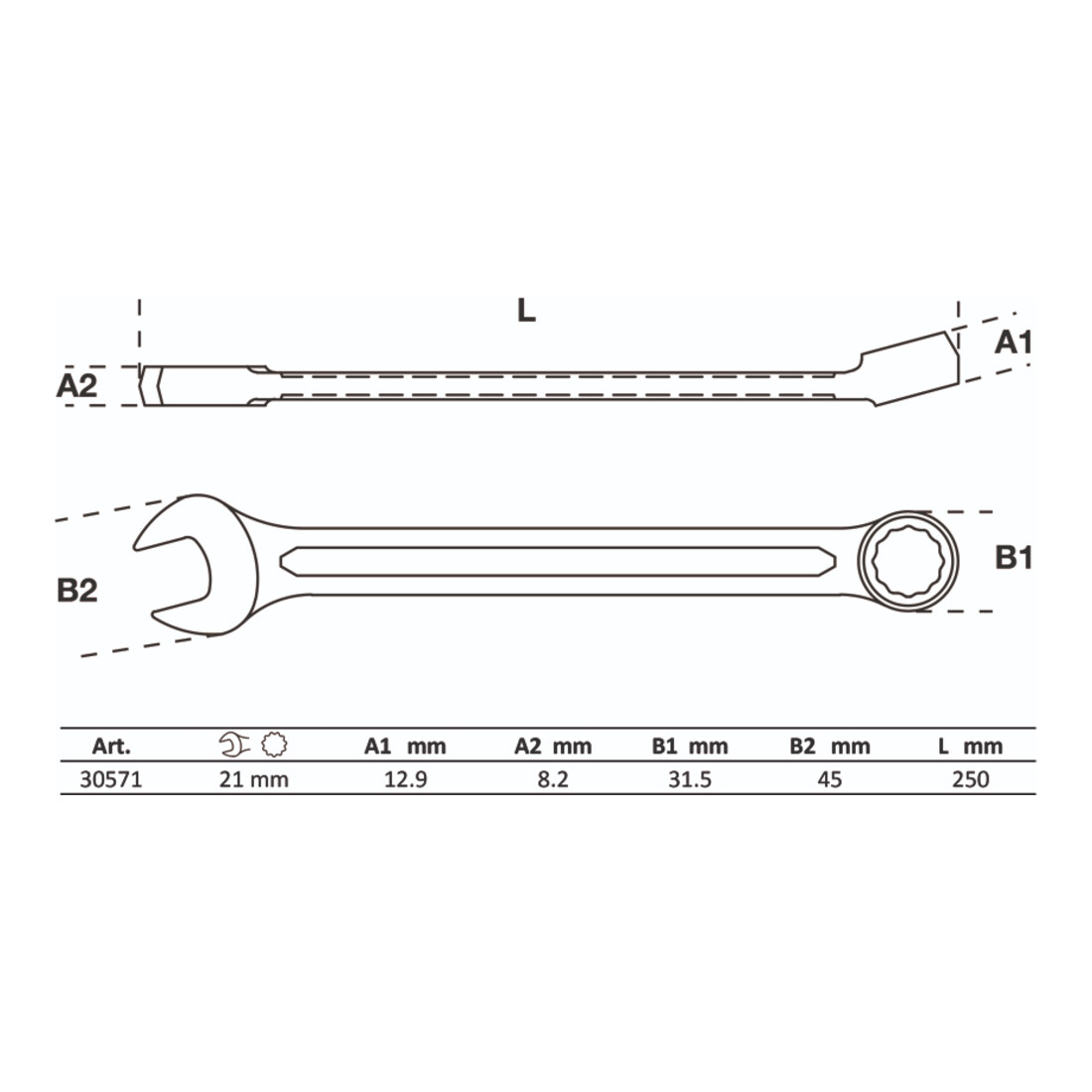 Clé mixte BGS 4,5 mm