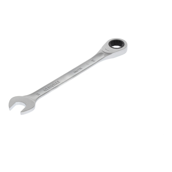 Clé mixte GEDORE 7 R 24 ouv. 24 mm avec cliquet pol. L. 325 mm acier CV
