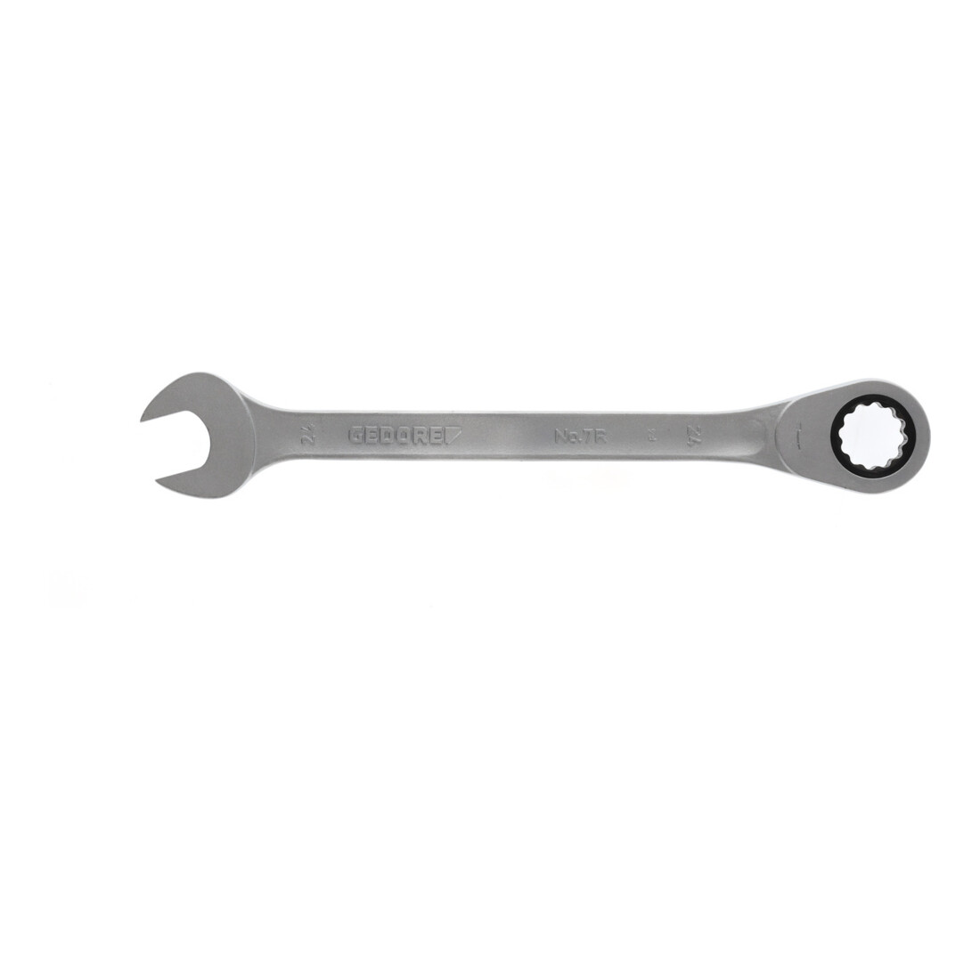 Clé mixte GEDORE 7 R 24 ouv. 24 mm avec cliquet pol. L. 325 mm acier CV