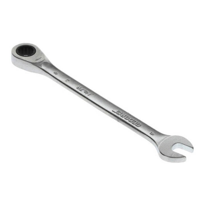Clé mixte GEDORE  7 R 8 ouv. 8 mm avec cliquet pol. L. 140 mm acier CV