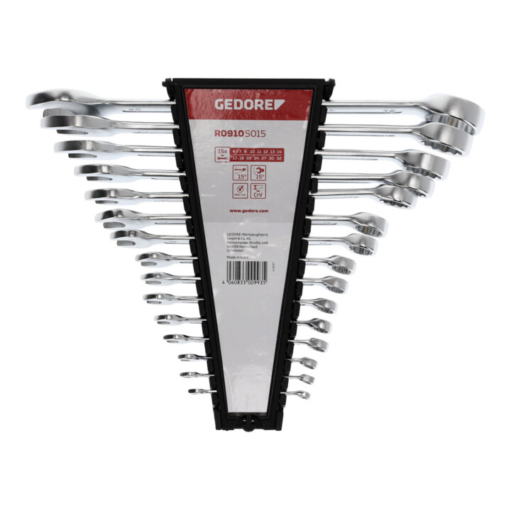 Clé mixte rouge Gedore SW 6-32mm 15 pcs
