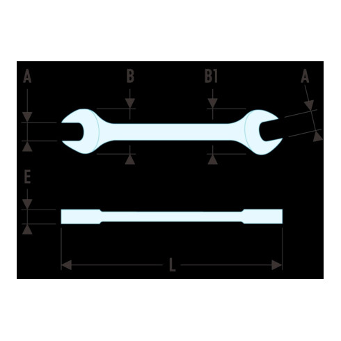 Clé à fourche Facom "Série 44" 20x22mm