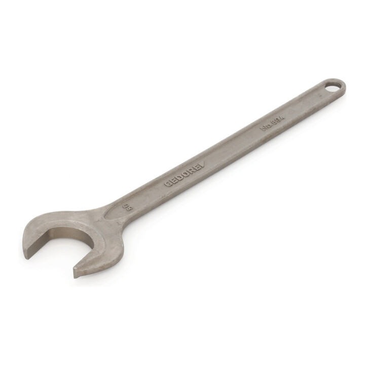 Clé plate simple Gedore ouv. de clé 80 mm L. 645 mm gris acier