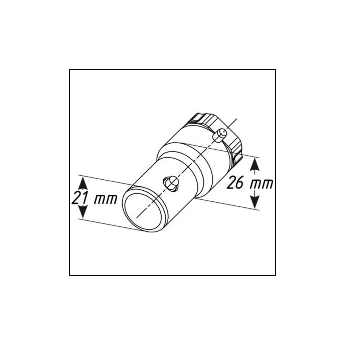 Clé à anneau enfichable HAZET, réceptacle 21 mm