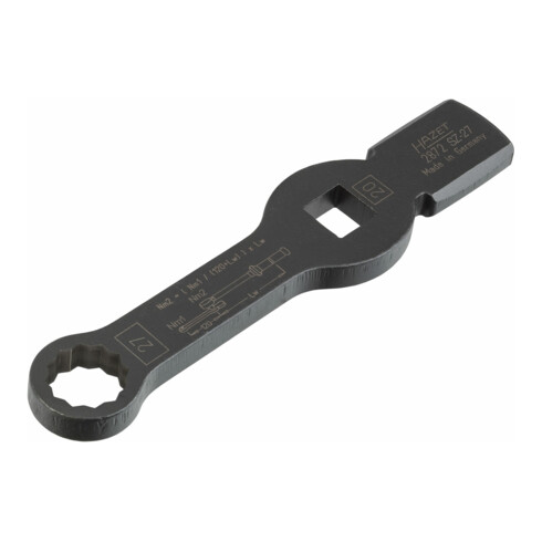 Clé polygonale à frapper à 12 pans avec 2 surfaces de frappe 2872SZ-27 27 mm HAZET