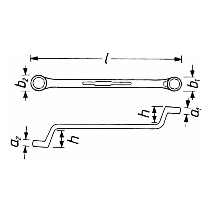 Clé polygonale double 630A-3/8X7/16 HAZET