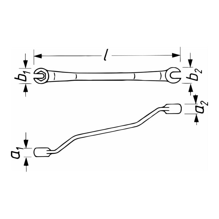 Clé polygonale double ouverte 612N-10X11 10 x 11 mm HAZET