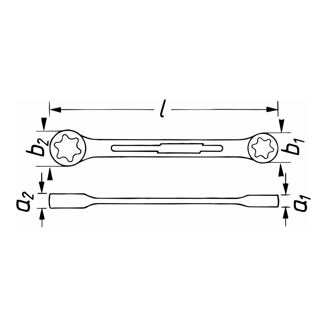 HAZET Clé à double embout 609 TX externe Profil E