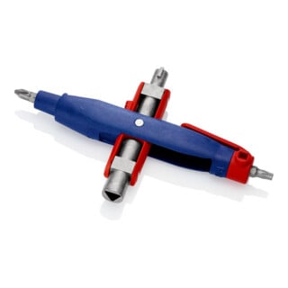 Clé pour armoires de commande, forme stylo, pour toutes les armoires et systèmes de fermeture standard Knipex