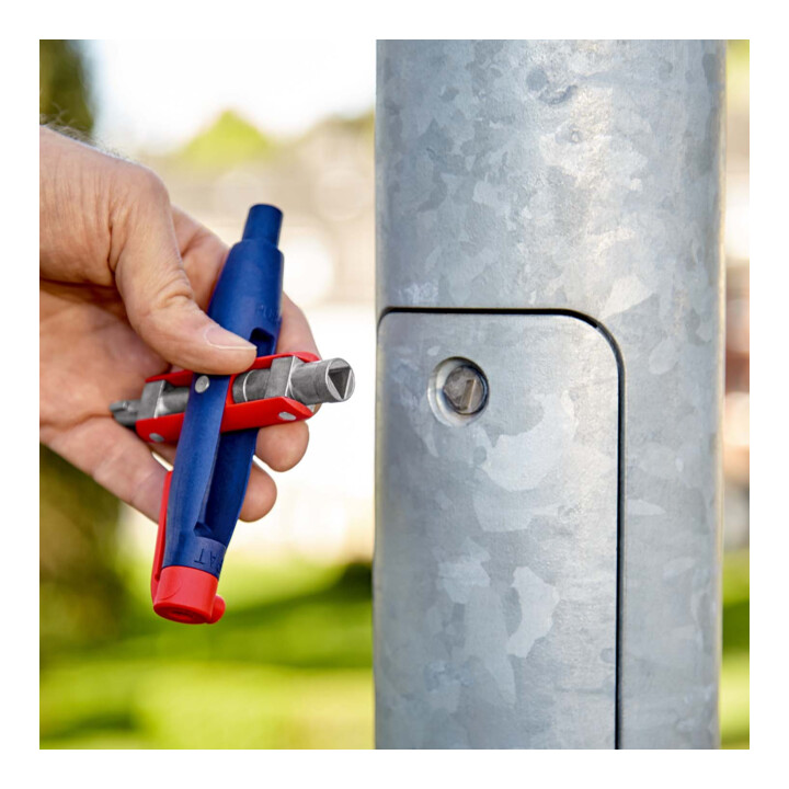 Clé pour armoires de commande, forme stylo, pour toutes les armoires et systèmes de fermeture standard Knipex
